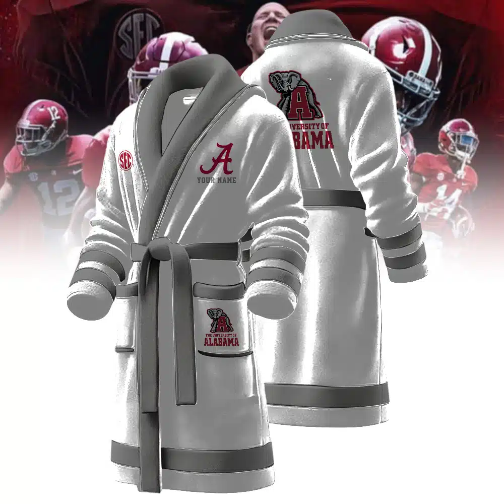 Alabama Crimson Tide NCAA Personalized Fleece Bathrobe