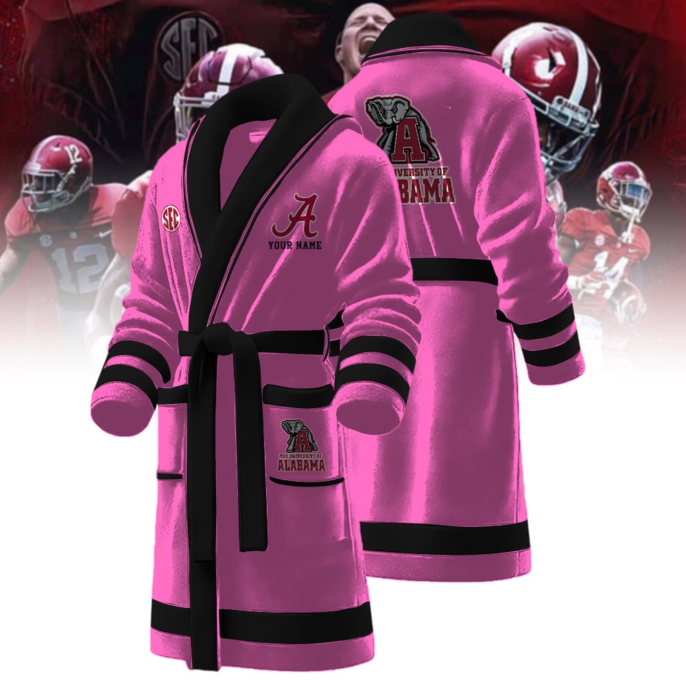 Alabama Crimson Tide NCAA Personalized Fleece Bathrobe