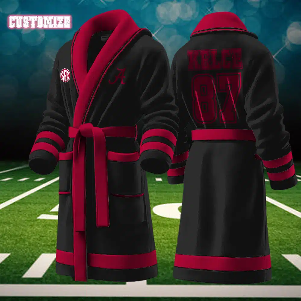 Alabama Crimson Tide NCAA Personalized Fleece Bathrobe