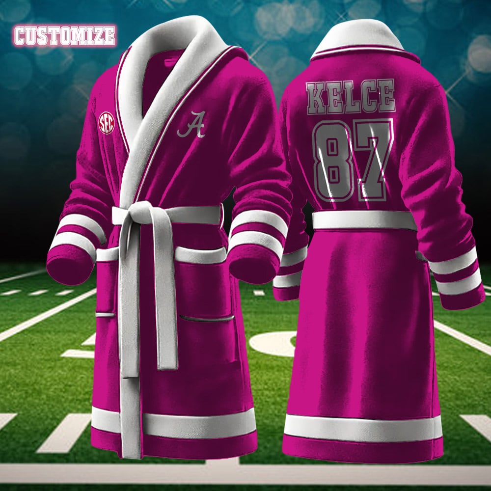 Alabama Crimson Tide NCAA Personalized Fleece Bathrobe