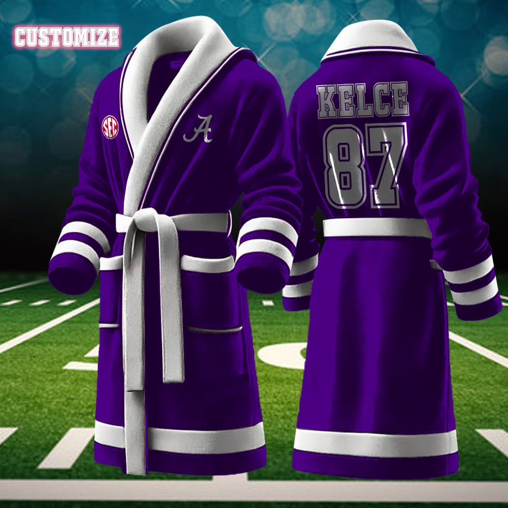 Alabama Crimson Tide NCAA Personalized Fleece Bathrobe
