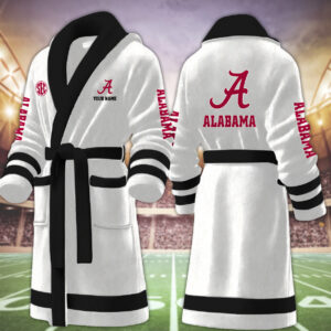 Alabama Crimson Tide NCAA Personalized Fleece Bathrobe