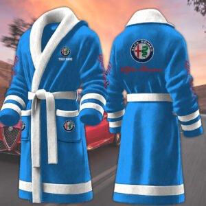 Alffa Romeo Motocycles Personalized Fleece Bathrobe