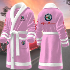 Alffa Romeo Motocycles Personalized Fleece Bathrobe
