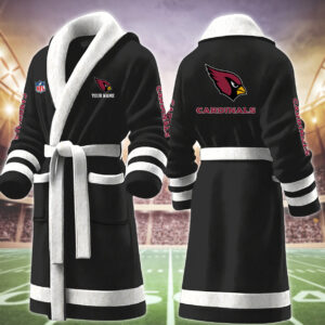 Arizona Cardinals NFL Personalized Fleece Bathrobe