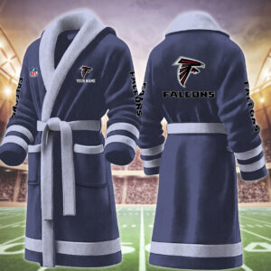 Atlanta Falcons NFL Personalized Fleece Bathrobe
