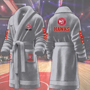 Atlanta Hawks NBA Personalized Fleece Bathrobe