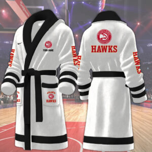 Atlanta Hawks NBA Personalized Fleece Bathrobe