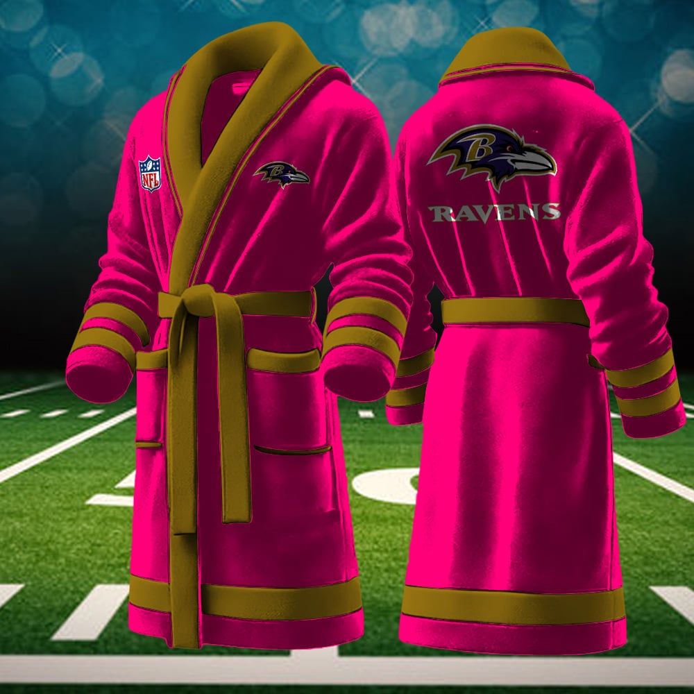 Baltimore Ravens NFL Personalized Fleece Bathrobe