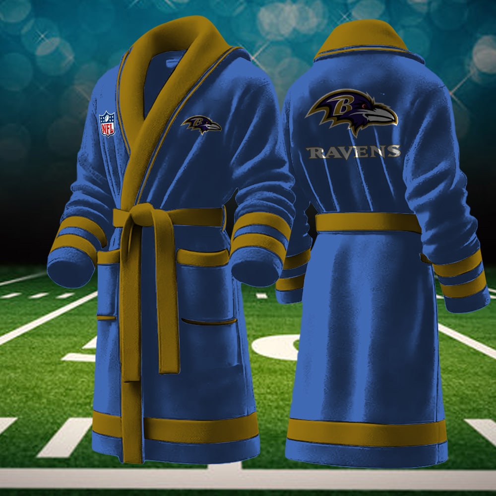 Baltimore Ravens NFL Personalized Fleece Bathrobe