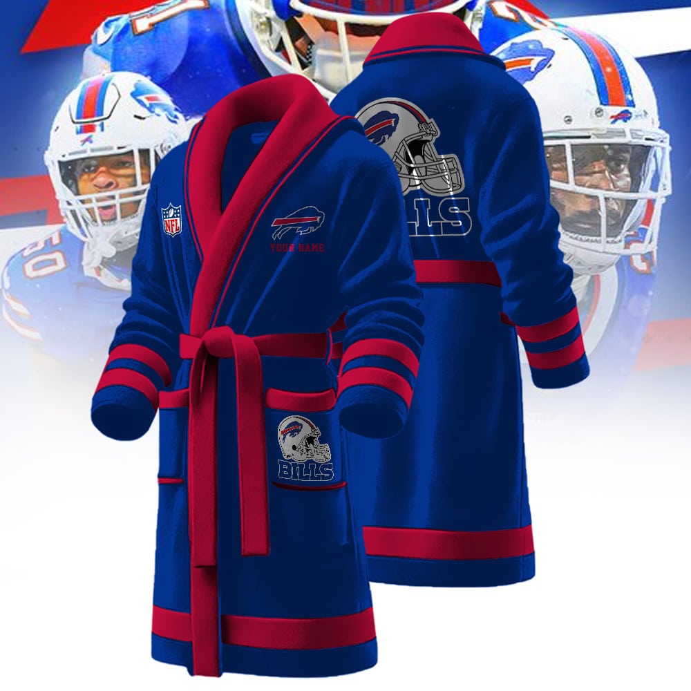 Buffalo Bills NFL Personalized Fleece Bathrobe