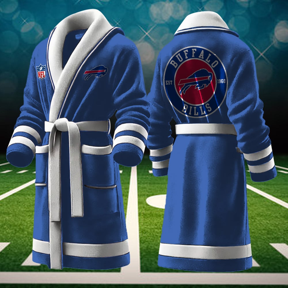 Buffalo Bills NFL Personalized Fleece Bathrobe