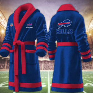 Buffalo Bills NFL Personalized Fleece Bathrobe