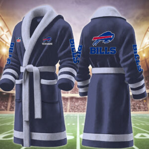 Buffalo Bills NFL Personalized Fleece Bathrobe
