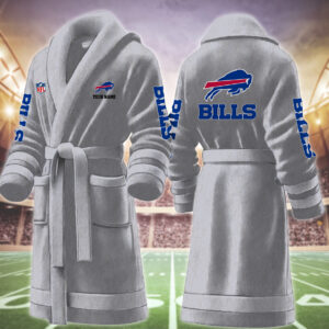Buffalo Bills NFL Personalized Fleece Bathrobe