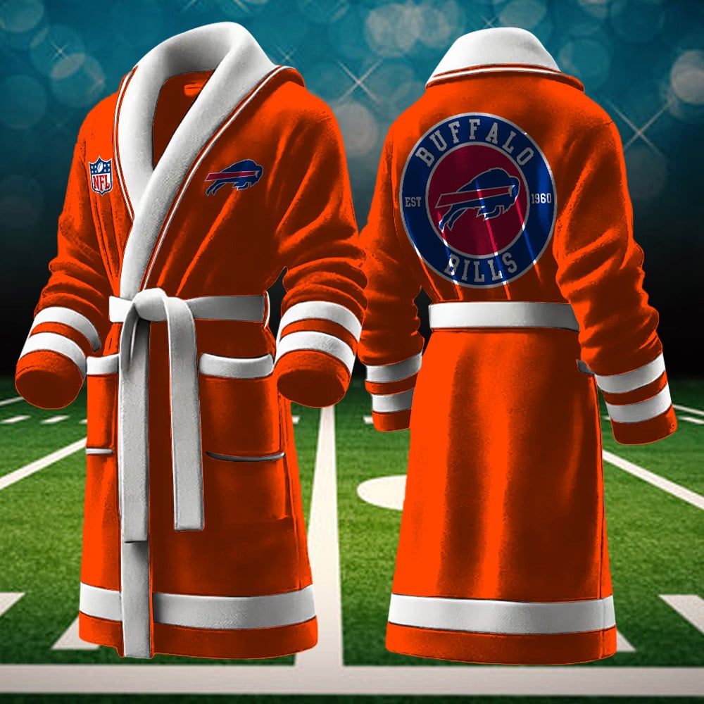 Buffalo Bills NFL Personalized Fleece Bathrobe