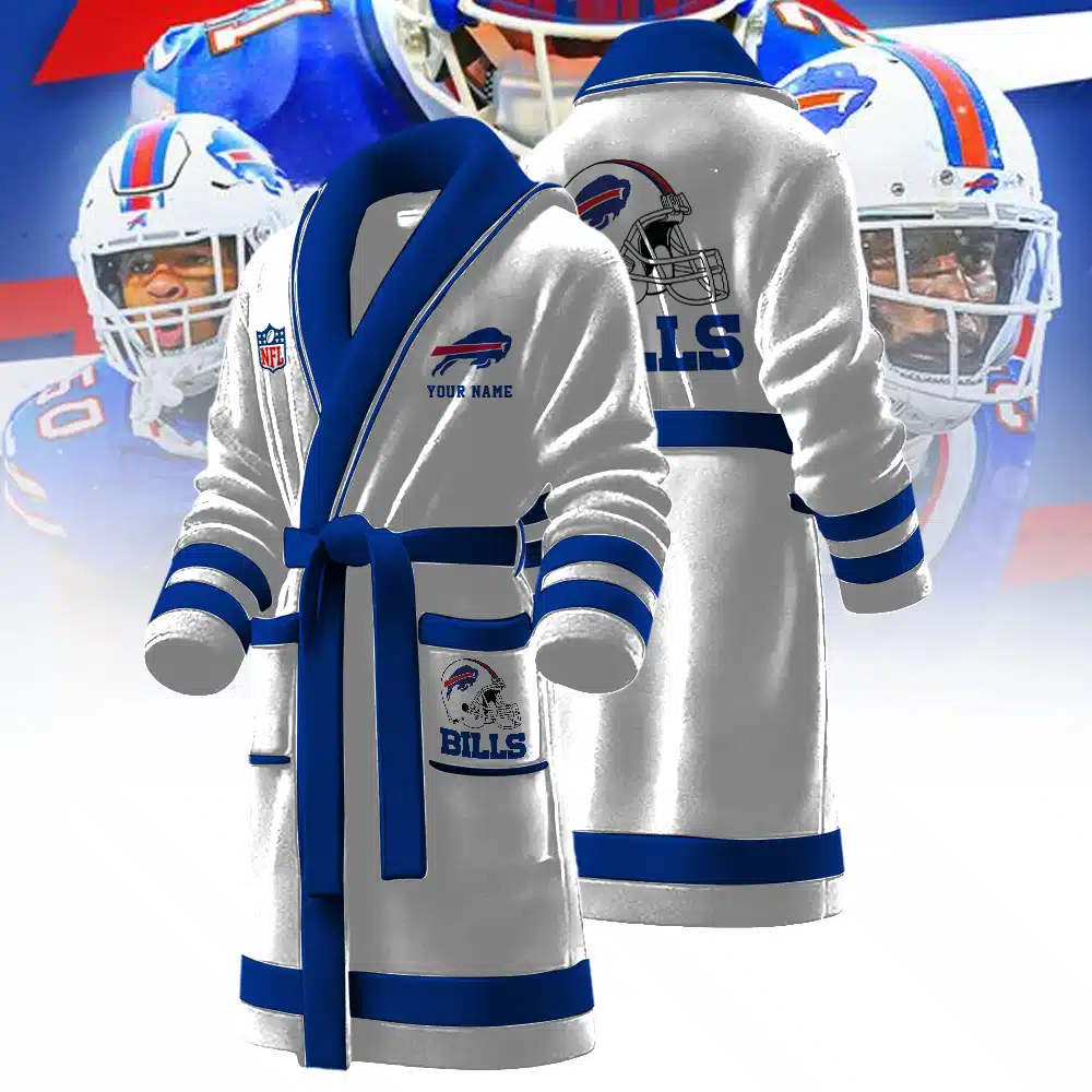 Buffalo Bills NFL Personalized Fleece Bathrobe