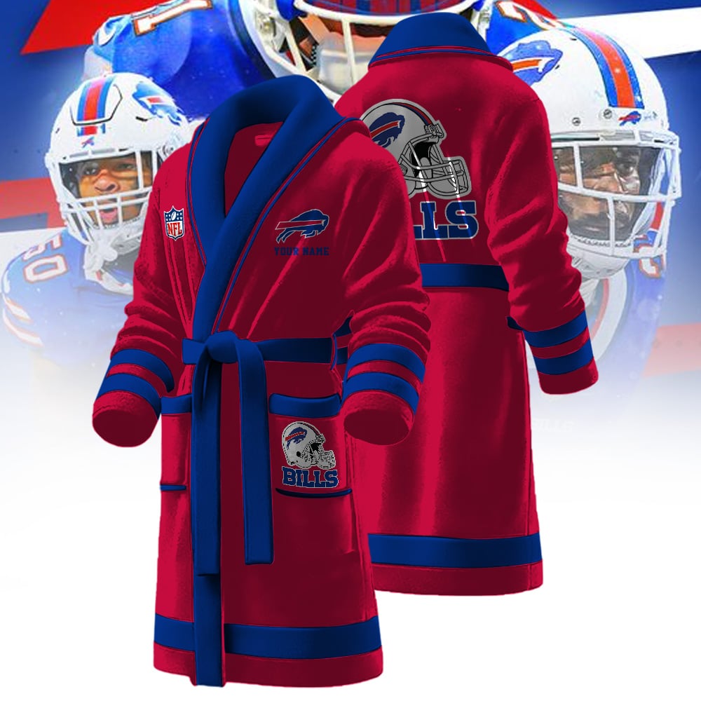Buffalo Bills NFL Personalized Fleece Bathrobe