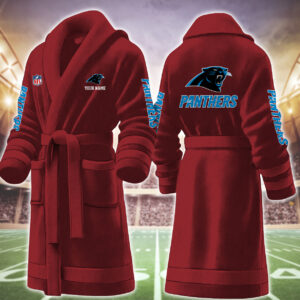 Carolina Panthers NFL Personalized Fleece Bathrobe