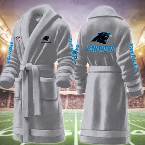 Carolina Panthers NFL Personalized Fleece Bathrobe