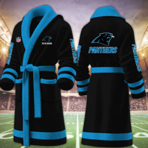 Carolina Panthers NFL Personalized Fleece Bathrobe