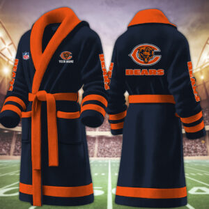 Chicago Bears NFL Personalized Fleece Bathrobe