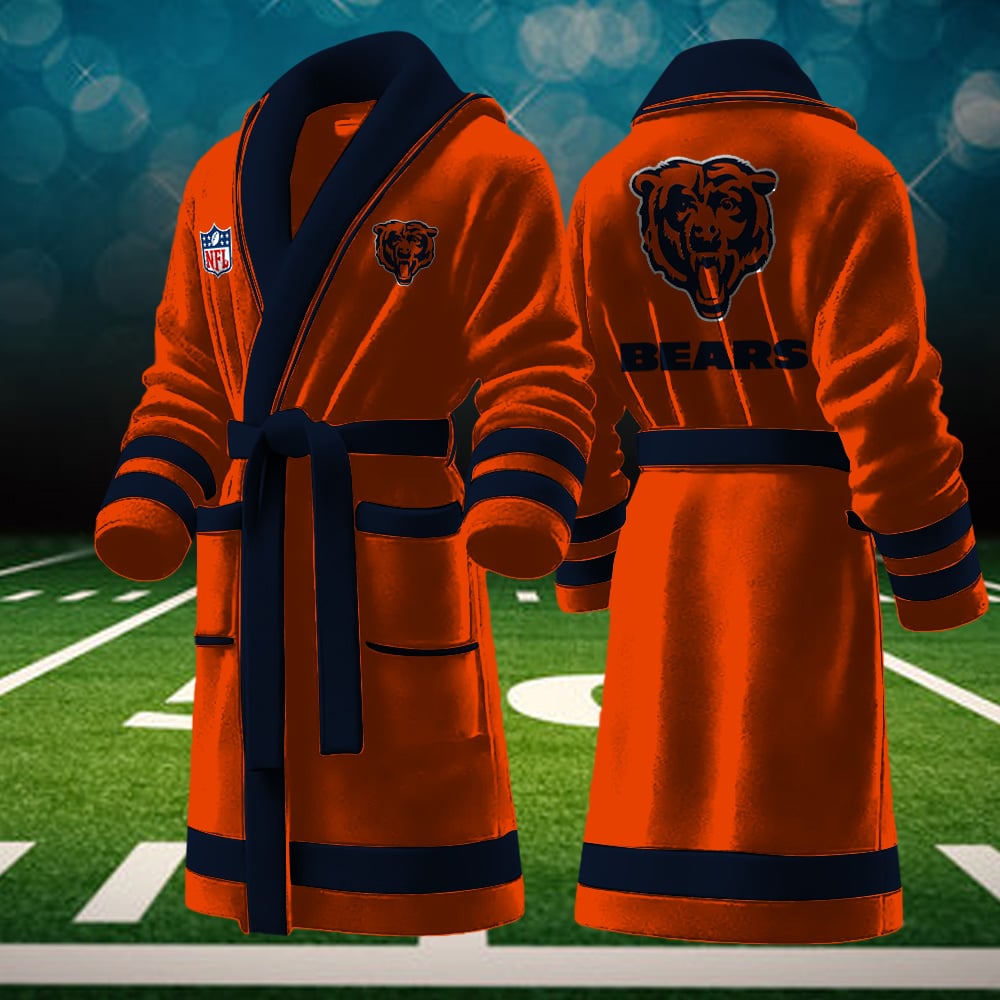 Chicago Bears NFL Personalized Fleece Bathrobe