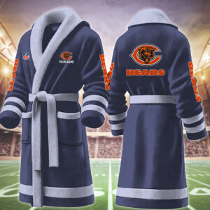 Chicago Bears NFL Personalized Fleece Bathrobe