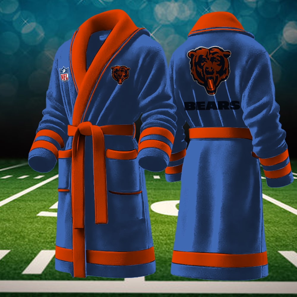Chicago Bears NFL Personalized Fleece Bathrobe