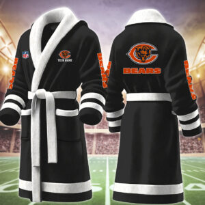 Chicago Bears NFL Personalized Fleece Bathrobe