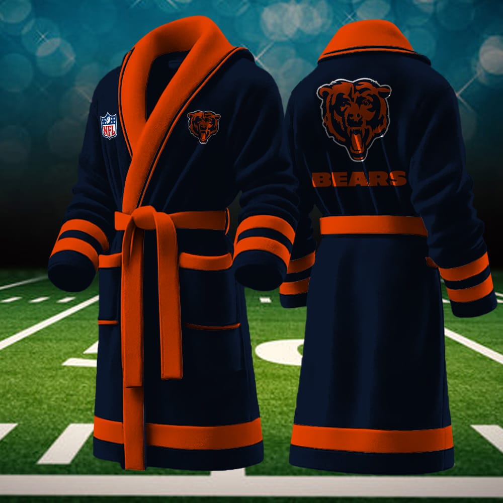 Chicago Bears NFL Personalized Fleece Bathrobe
