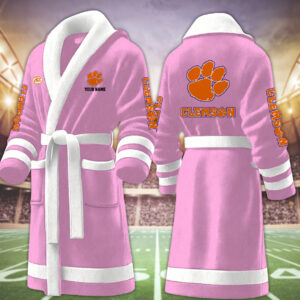 Clemson Tigers NCAA Personalized Fleece Bathrobe