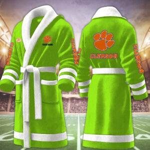 Clemson Tigers NCAA Personalized Fleece Bathrobe
