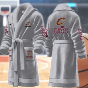 Cleveland Cavaliers NBA Personalized Fleece Bathrobe