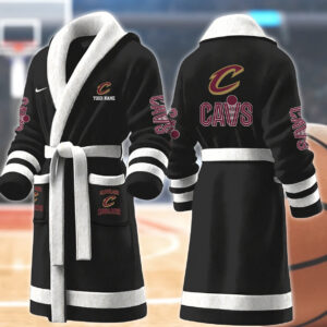Cleveland Cavaliers NBA Personalized Fleece Bathrobe