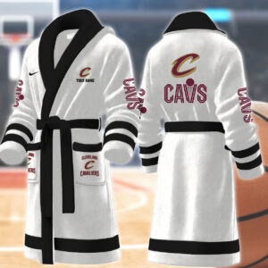 Cleveland Cavaliers NBA Personalized Fleece Bathrobe