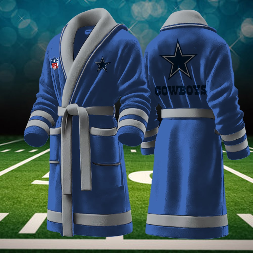 Dallas Cowboys NFL Personalized Fleece Bathrobe