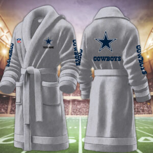 Dallas Cowboys NFL Personalized Fleece Bathrobe