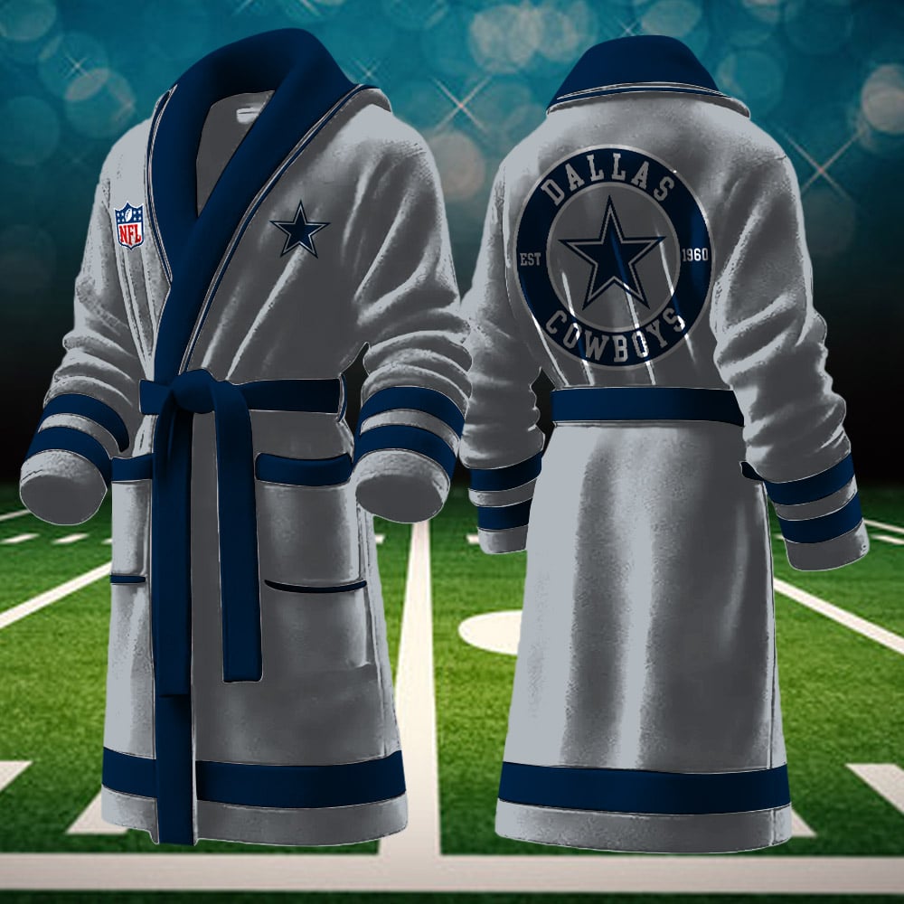 Dallas Cowboys NFL Personalized Fleece Bathrobe