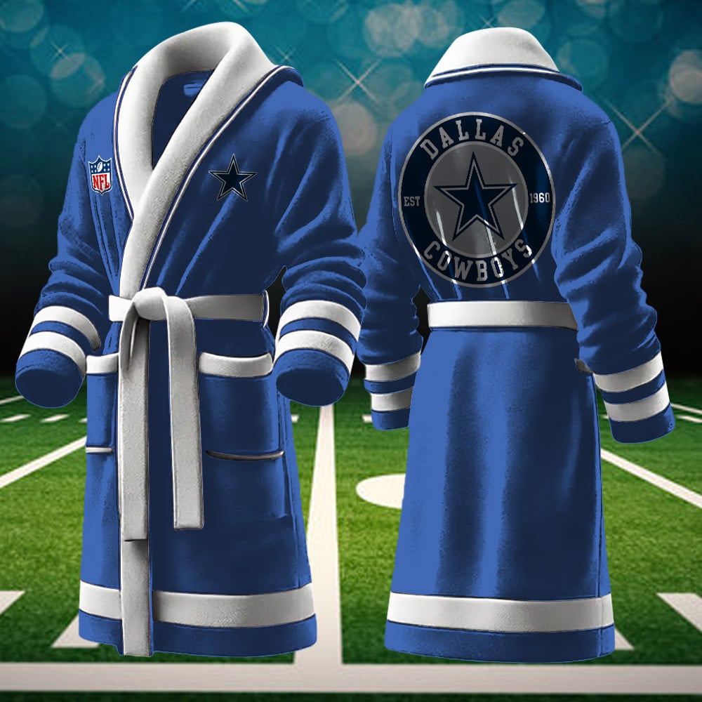 Dallas Cowboys NFL Personalized Fleece Bathrobe