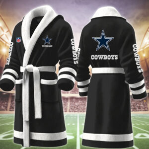 Dallas Cowboys NFL Personalized Fleece Bathrobe