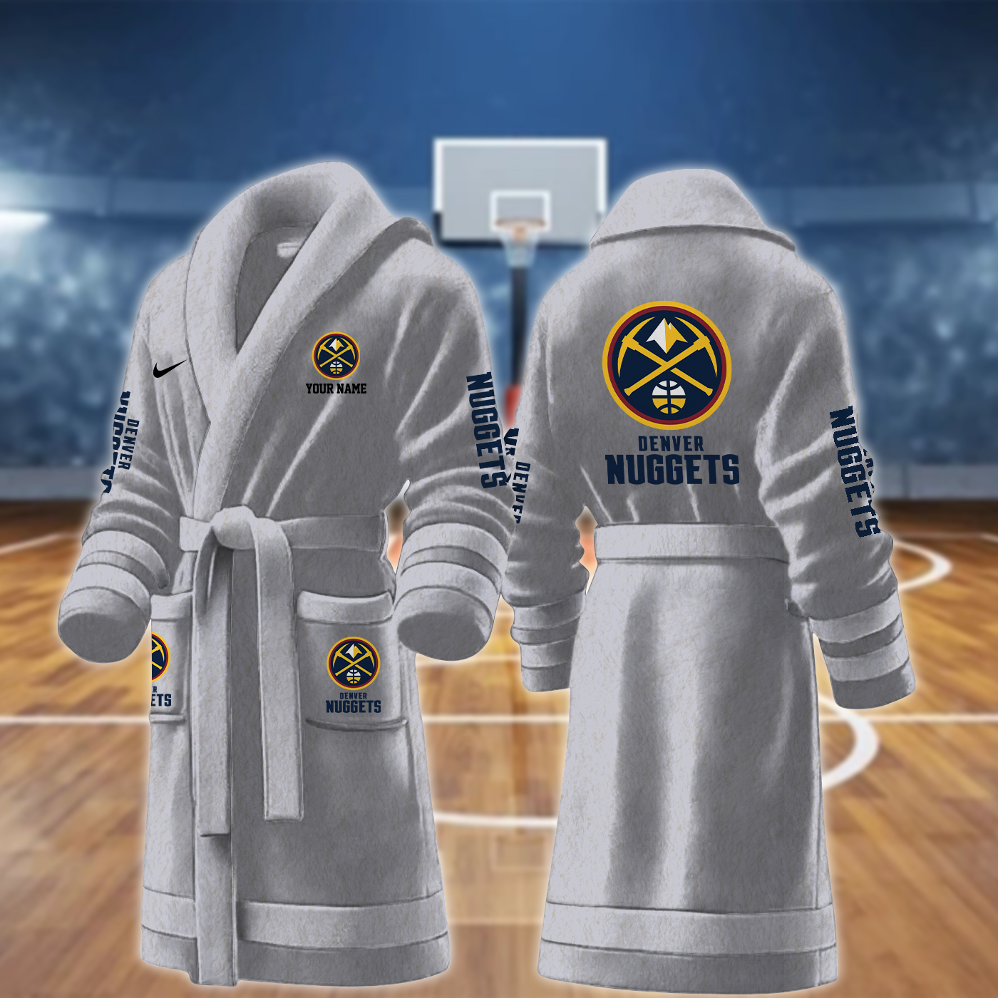 Denver Nuggets NBA Personalized Fleece Bathrobe