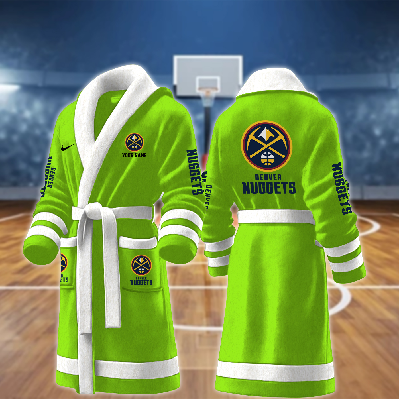 Denver Nuggets NBA Personalized Fleece Bathrobe