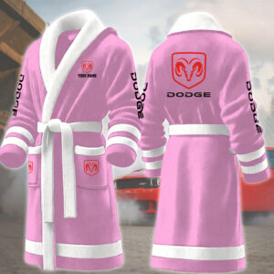 Dodge Motocycles Personalized Fleece Bathrobe