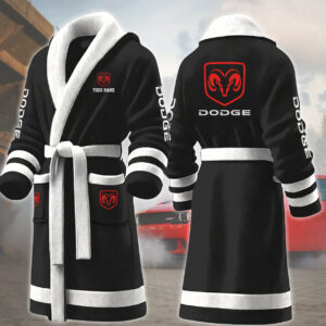 Dodge Motocycles Personalized Fleece Bathrobe