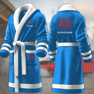 Dodge Motocycles Personalized Fleece Bathrobe