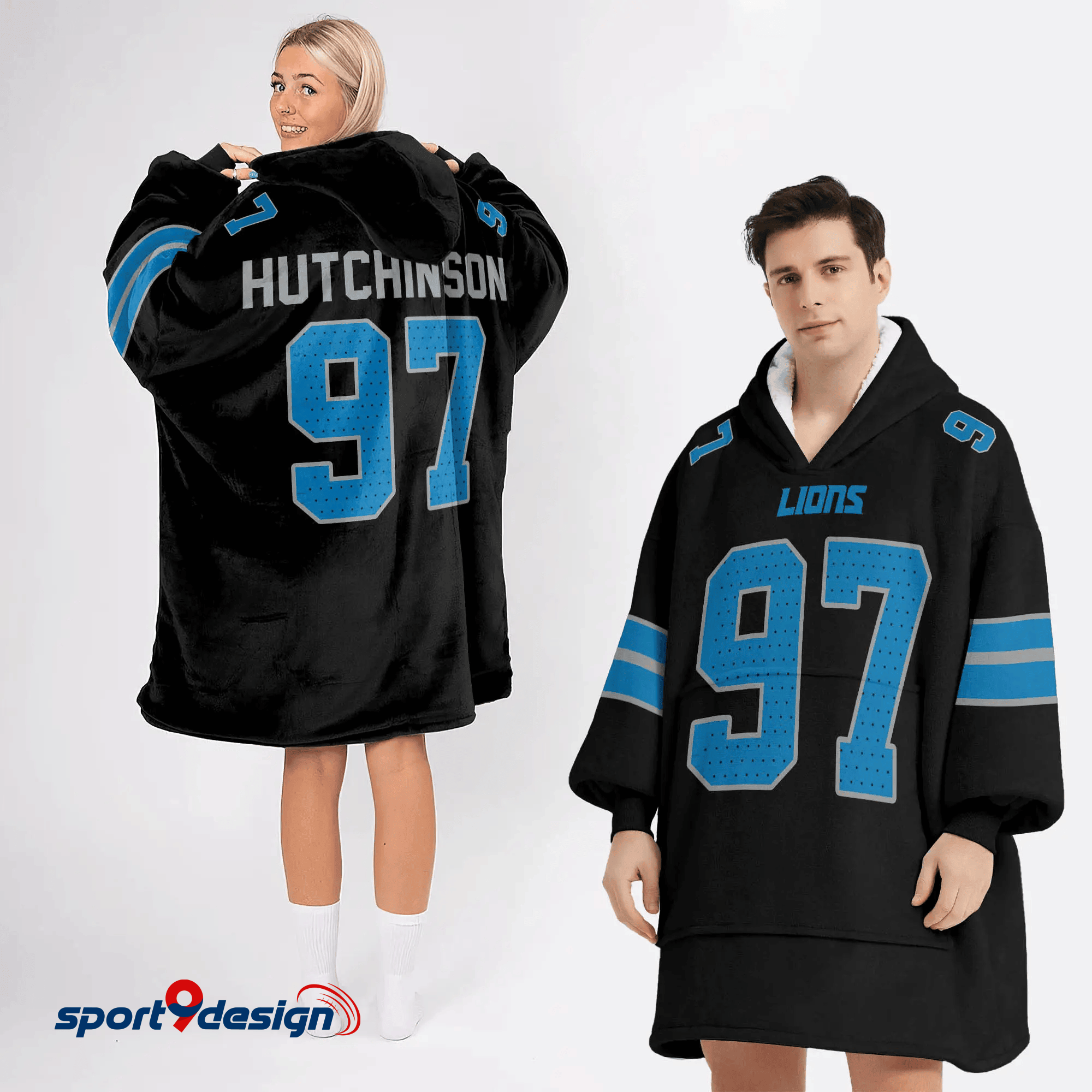 Farmhousemerch Aidan Hutchinson Detroit Lions NFL Football Unisex Blanket Hoodie Gift For Fan