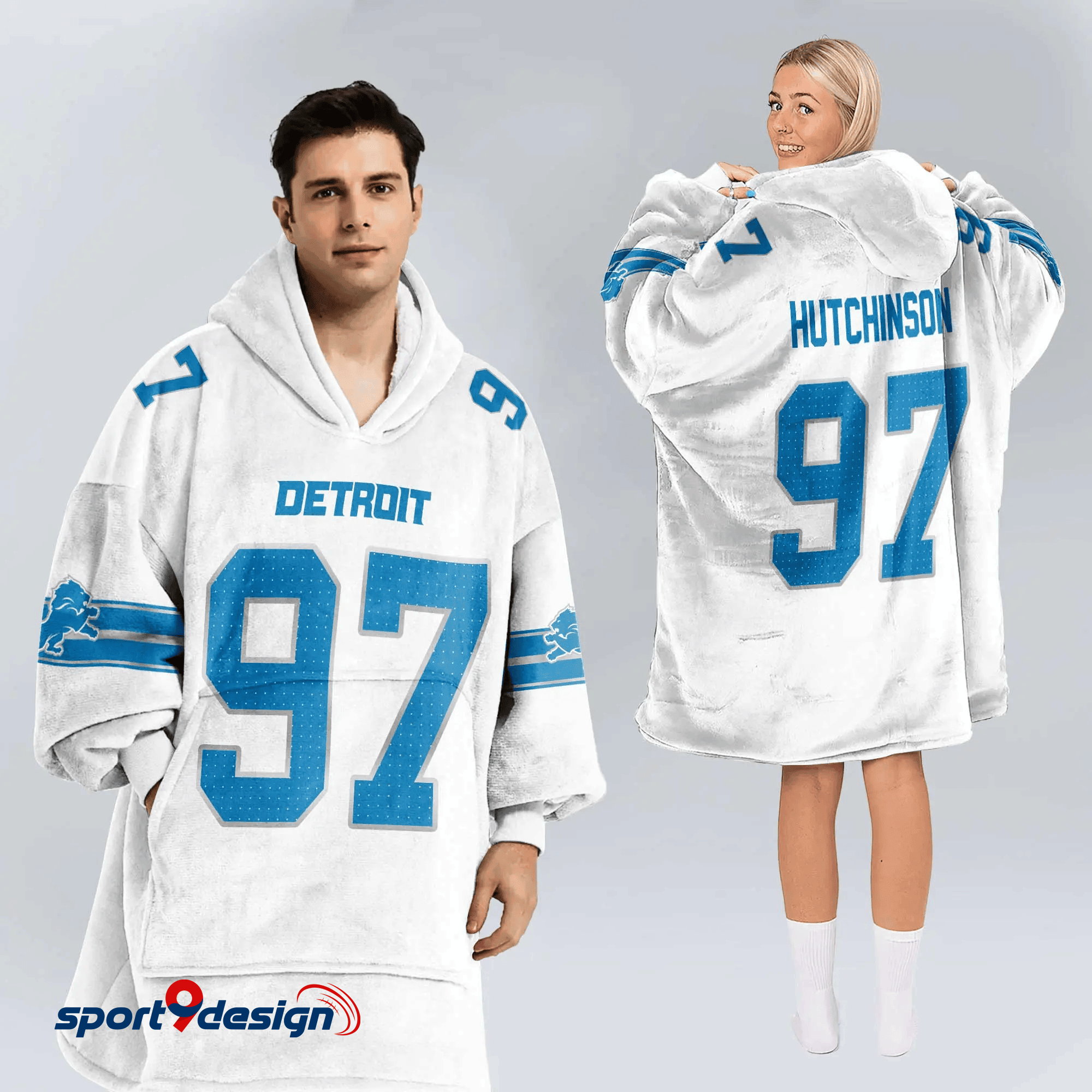 Farmhousemerch Aidan Hutchinson Detroit Lions NFL Football Unisex Blanket Hoodie Gift For Fan