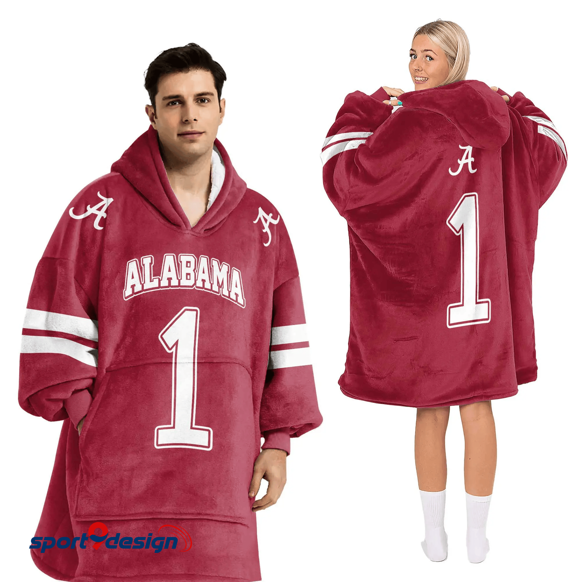 Farmhousemerch Alabama Crimson Tide NCAA Football Unisex Blanket Hoodie Gift For Fan