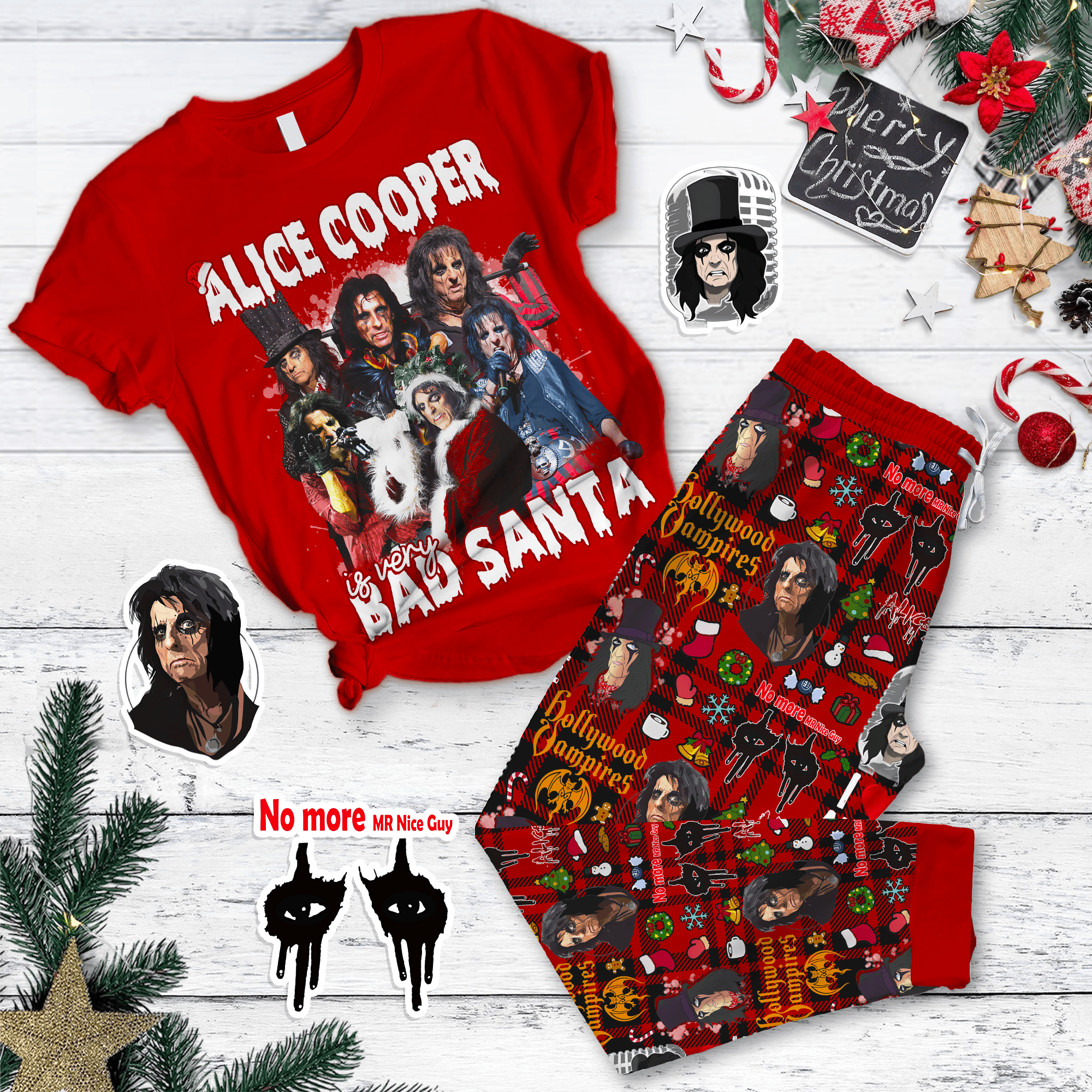 Farmhousemerch Alice Cooper MusicPajamas Full Set Gifts For Fans